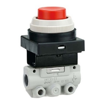 Picture of Twist Selector (2 Position) 2/2 Pneumatic Manual Control Valve VM Series, R 1/8, 1/8in, III B, SMC, VM120-01-34BA