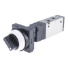 Picture of Twist Selector 5/2 Pneumatic Manual Control Valve VZM500 Series, G 1/8, 1/8in, III B, SMC, EVZM550-F01-34B