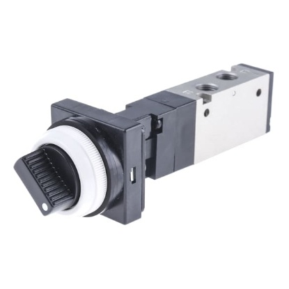 Picture of Twist Selector 5/2 Pneumatic Manual Control Valve VZM500 Series, G 1/8, 1/8in, III B, SMC, EVZM550-F01-34B