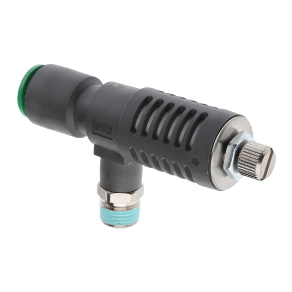 Picture of Adjustable Exhaust Valve, R 1/8 Male x 1 MPa, Threaded, Tube, 8mm, SMC, ASV310F-01-08S