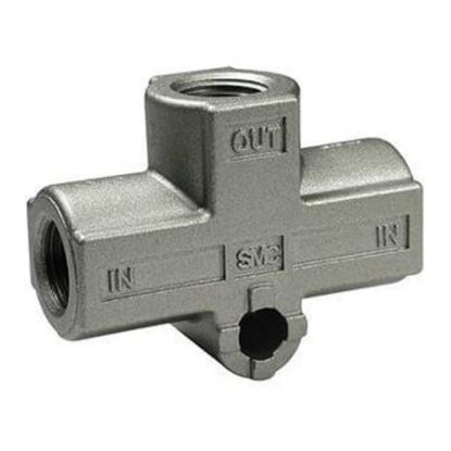 Picture of VR Series, Pneumatic Shuttle Valve Threaded Connection, Rc 1/8 Thread, 10 bar Max Operating Pressure, SMC, VR1210-01