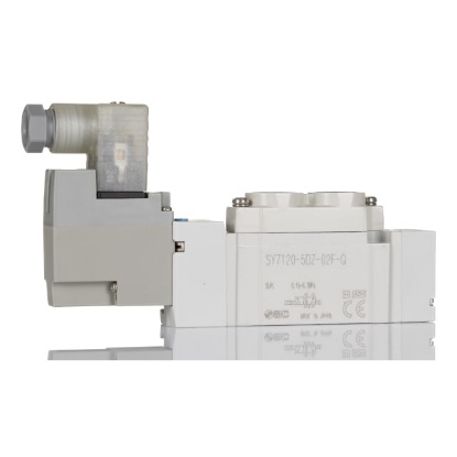 Picture of 5/2 Pneumatic Solenoid Valve - Solenoid/Pilot G 1/4 SY7000 Series 24V dc, SMC, SY7120-5DZ-02F-Q