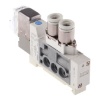 Picture of 5/2 Pneumatic Solenoid Valve - Solenoid/Pilot SY3000 Series 24V dc, SMC, SY3160-5LOU-C6-Q