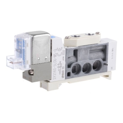 Picture of 5/2 Pneumatic Solenoid Valve - Solenoid/Pilot Metric M5 SY3000 Series 24V dc, SMC, SY3160-5LOU-M5-Q