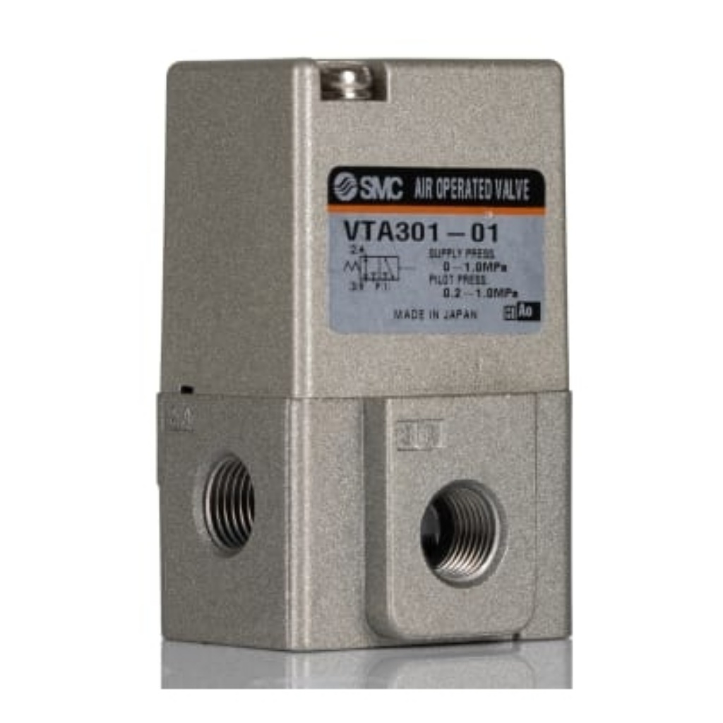 Picture of 3/2 Pneumatic Control Valve - Spring/Pilot Rc 1/8 VTA301 Series, SMC, VTA301-01