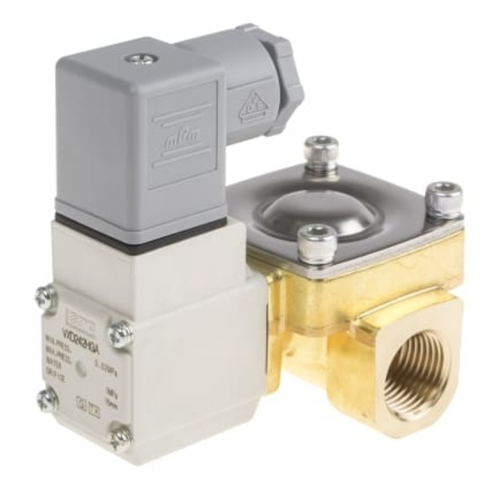 Picture of 2/2 Pneumatic Solenoid Valve - Solenoid/Pilot/Spring G 1/2 VXD Series 24V dc, SMC, VXD242HGA