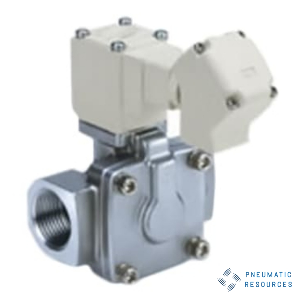 Picture of 2/2 Pneumatic Solenoid Valve - Solenoid/Pilot/Spring G 1/2 VXD Series 24V dc, SMC, VXD242KGK