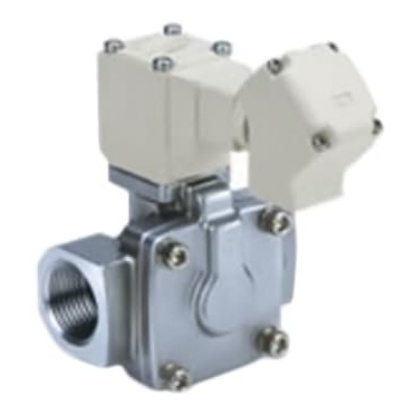 Picture of 2/2 Pneumatic Solenoid Valve - Solenoid/Pilot/Spring G 1/4 VXD Series 230V ac, SMC, VXD232DLK