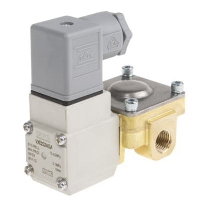 Picture of 2/2 Pneumatic Solenoid Valve - Solenoid/Pilot/Spring G 1/4 VXD Series 24V dc, SMC, VXD232AGA