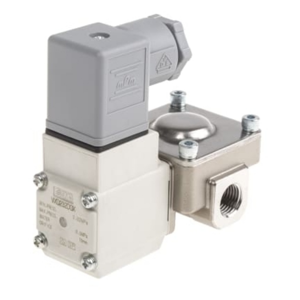 Picture of 2/2 Pneumatic Solenoid Valve - Solenoid/Pilot/Spring G 1/4 VXD Series 24V dc, SMC, VXD232DGK