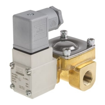 Picture of 2/2 Pneumatic Solenoid Valve - Solenoid/Pilot/Spring G 3/8 VXD Series 24V dc, SMC, VXD242GGA