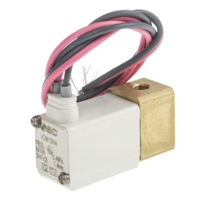 Picture of 2/2 Pneumatic Solenoid Valve - Solenoid/Spring One-Touch Fitting 6 mm VDW Series 24V dc, SMC, VDW12HA