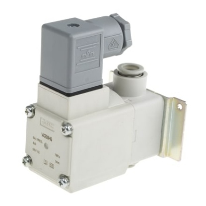 Picture of 2/2 Pneumatic Solenoid Valve - Solenoid/Spring Push in 10 mm VX23 Series 24V dc, SMC, VX230HG