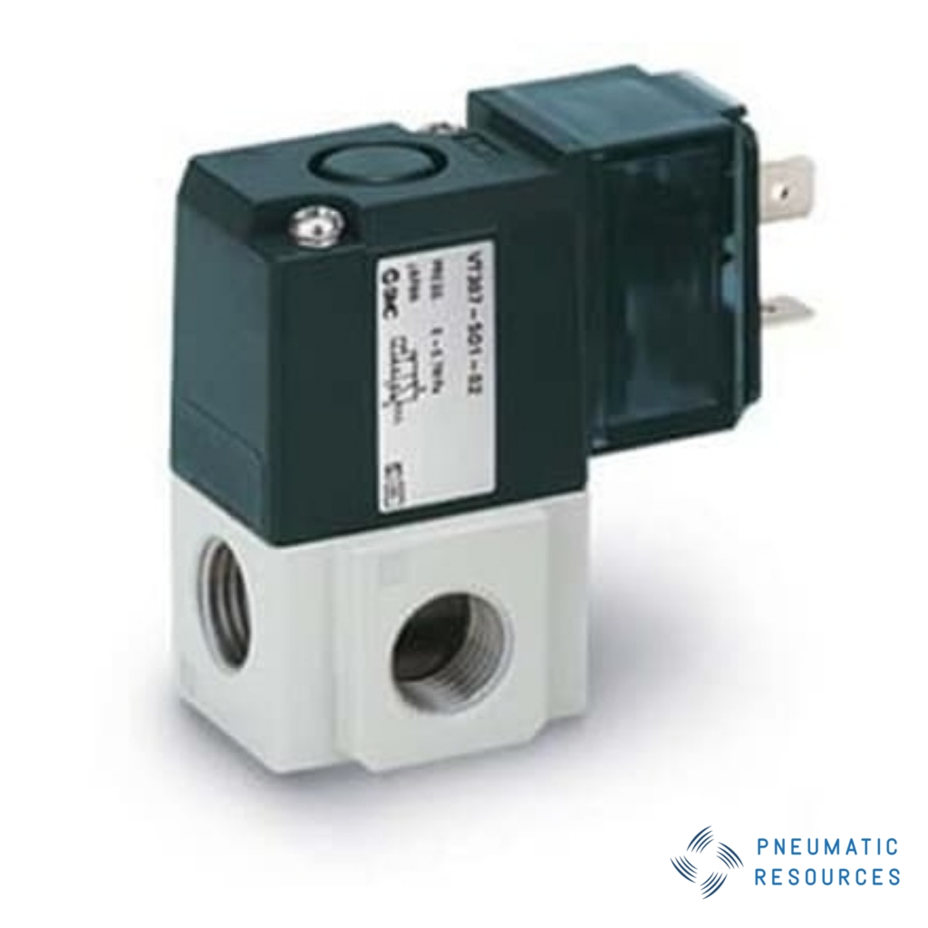 Picture of 2 Position Single Solenoid Valve - Air VT307 Series 24V dc, SMC, VO307K-5DO1-Q