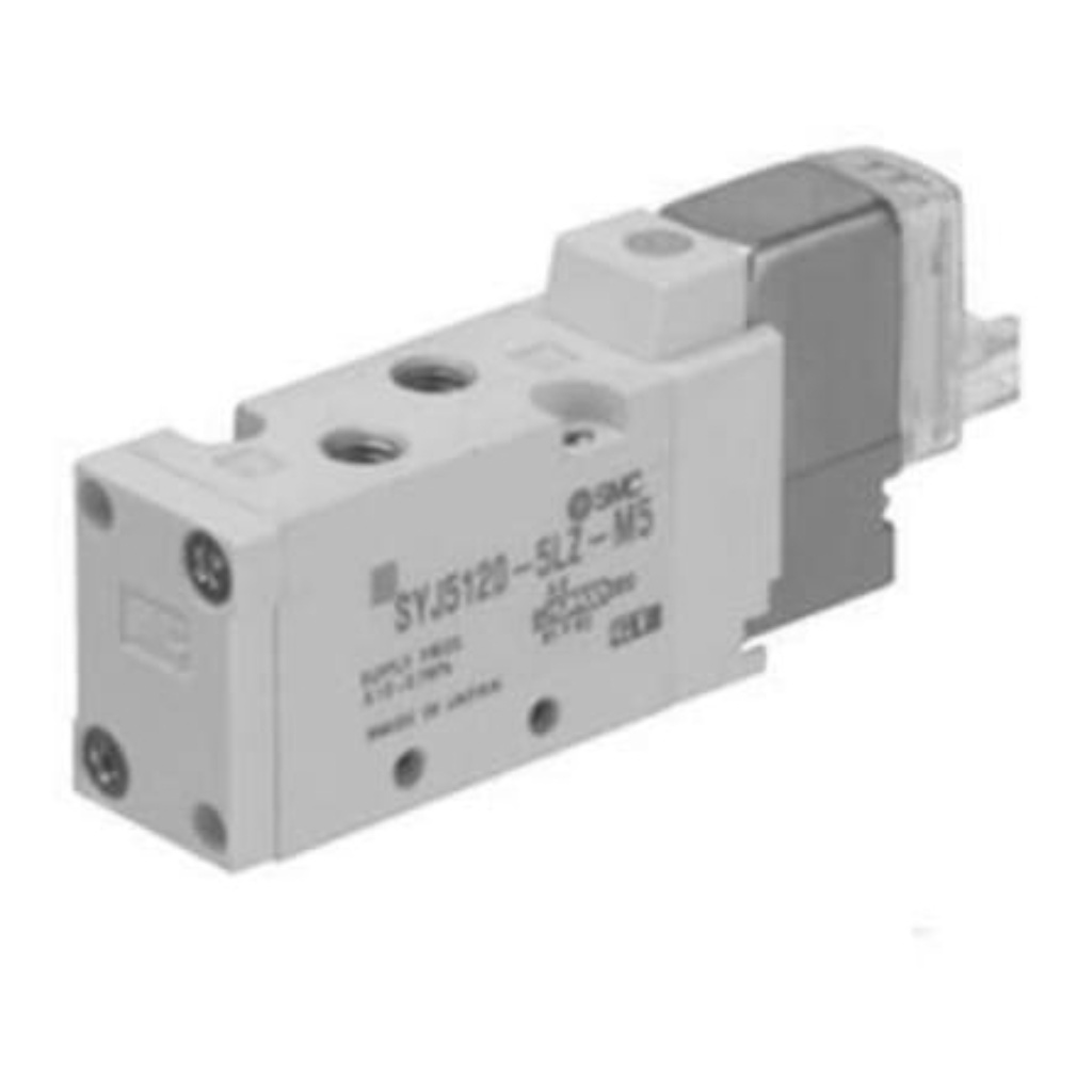 Picture of 2 Position Single Valve Pneumatic Solenoid Valve - Air Metric M5 SYJ5000 Series, SMC, SYJ5120-5LOZD-M5-Q