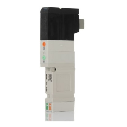 Picture of 2 x 3/2 Pneumatic Solenoid Valve - Solenoid/Pilot SV1000 Series 24V dc, SMC, SV1B00-5FU