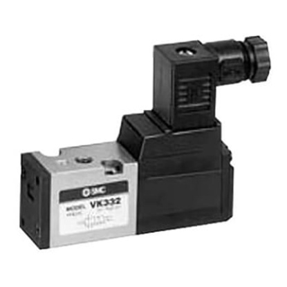 Picture of 3/2 Pneumatic Solenoid/Pilot-Operated Control Valve - Solenoid VK332 Series, SMC, VK332-5DO-M5-Q