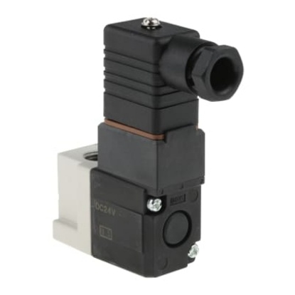 Picture of 3/2 Pneumatic Solenoid Valve - Solenoid/Solenoid G 1/4 VT307 Series 24V dc, SMC, VT307-5D1-02F-Q