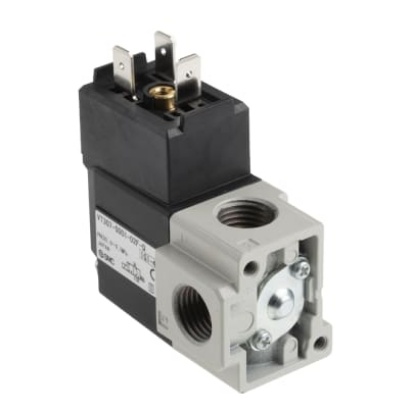 Picture of 3/2 Pneumatic Solenoid Valve - Solenoid/Solenoid G 1/4 VT307 Series 24V dc, SMC, VT307-5DO1-02F-Q