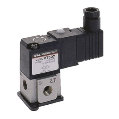 Picture of 3/2 Pneumatic Solenoid Valve - Solenoid/Solenoid G 1/4 VT307 Series 24V dc, SMC, VT307V-5DZ1-02F-Q