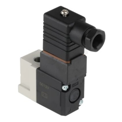 Picture of 3/2 Pneumatic Solenoid Valve - Solenoid/Solenoid G 1/8 VT307 Series 12V dc, SMC, VT307-6D1-01F-Q