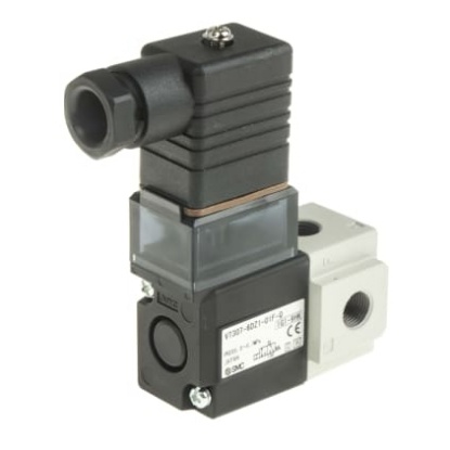 Picture of 3/2 Pneumatic Solenoid Valve - Solenoid/Solenoid G 1/8 VT307 Series 12V dc, SMC, VT307-6DZ1-01F-Q