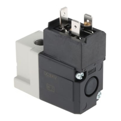 Picture of 3/2 Pneumatic Solenoid Valve - Solenoid/Solenoid G 1/8 VT307 Series 24V dc, SMC, VT307-5DO1-01F-Q