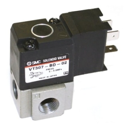 Picture of 3/2 Pneumatic Solenoid Valve - Solenoid/Solenoid G 1/8 VT307 Series 24V dc, SMC, VT307Y-5DO1-01F-Q