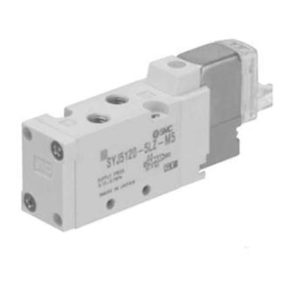 Picture of 3/2 Pneumatic Solenoid Valve - Solenoid/Spring SYJ500 Series 24V dc, SMC, SYJ514-5LOU-Q