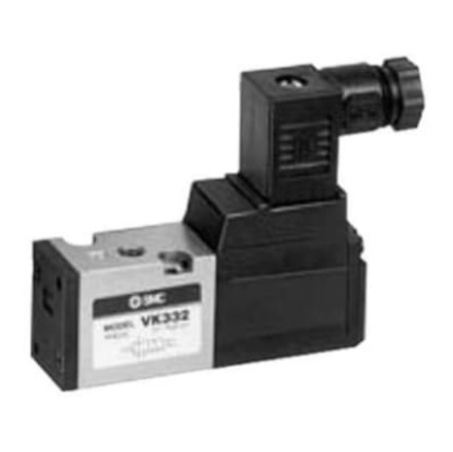 Picture of 3 Port Single Solenoid Pneumatic Solenoid Valve - Solenoid Metric M5 VK300 Series, SMC, VK332V-5DZ-M5-Q