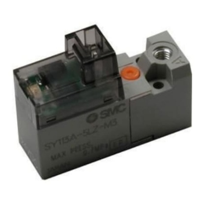 Picture of 3 Port Solenoid Valve Pneumatic Solenoid Valve - Air Metric M3 SY100 Series, SMC, SY113-6GS-PM3-Q