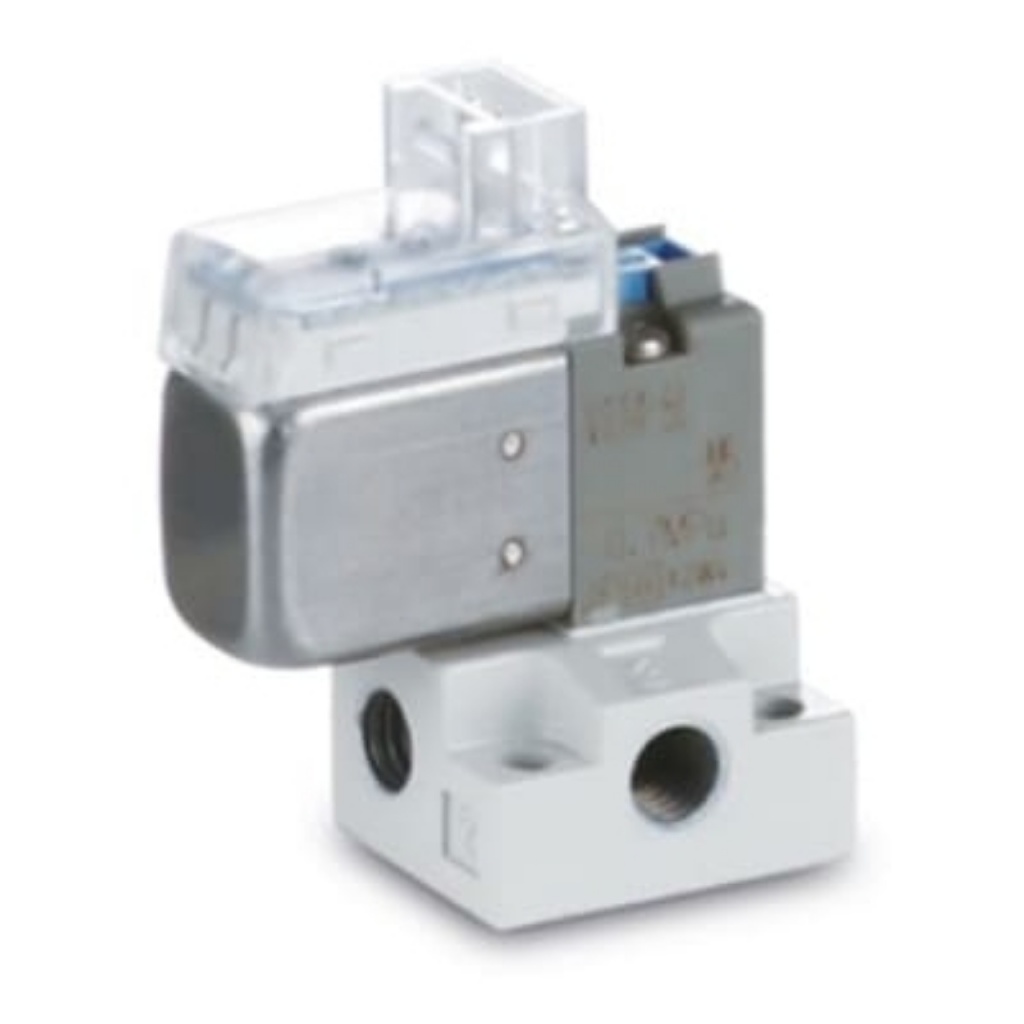 Picture of 3 Port Solenoid Valve Pneumatic Solenoid Valve - Solenoid M5 x 0.8 V100 Series, SMC, V114-5LOZ