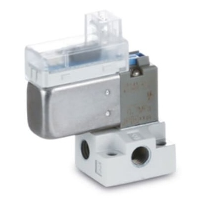 Picture of 3 Port Solenoid Valve Pneumatic Solenoid Valve - Solenoid V100 Series, SMC, V124A-5LOU