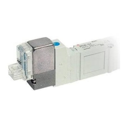 Picture of 3 Position Closed Center Pneumatic Solenoid Valve - Solenoid/Pilot G 3/8 SY9000 Series 24V dc, SMC, SY9320-5DO-03F-Q