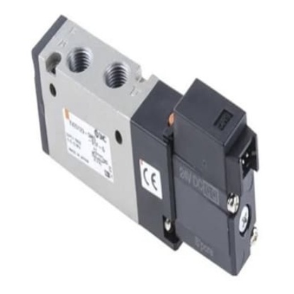 Picture of 4/2 monostable Pneumatic Solenoid Valve - Solenoid Metric M5 VZ1000 Series 24V dc, SMC, VZ1120-5DO-M5-Q