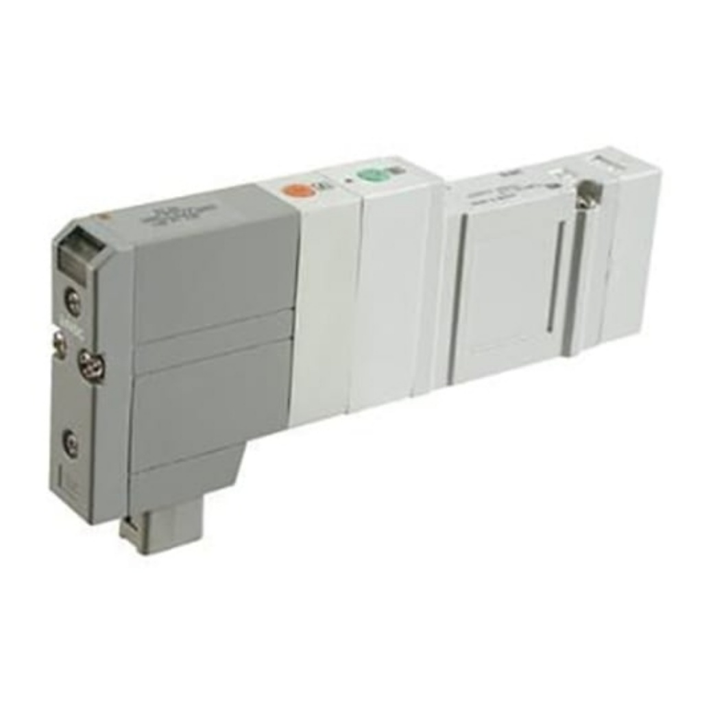 Picture of 4/3 Pneumatic Solenoid Valve - Solenoid/Air SV2000 Series 24V dc, SMC, SV2A00-5FUD-C-C6