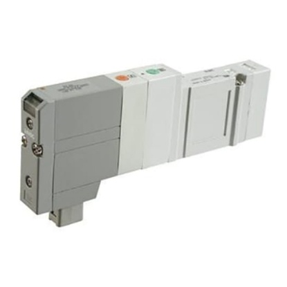 Picture of 4/3 Pneumatic Solenoid Valve - Solenoid/Air SV2000 Series 24V dc, SMC, SV2A00-5FUD-C-C6