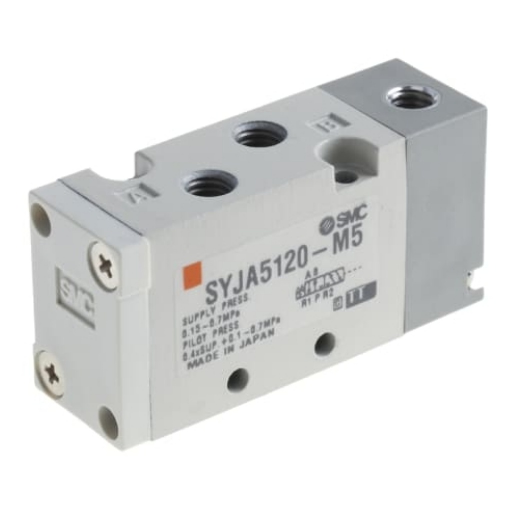 Picture of 5/2 Pneumatic Control Valve - Pilot/Spring Metric M5 x 0.8 SYJA5000 Series, SMC, SYJA5120-M5