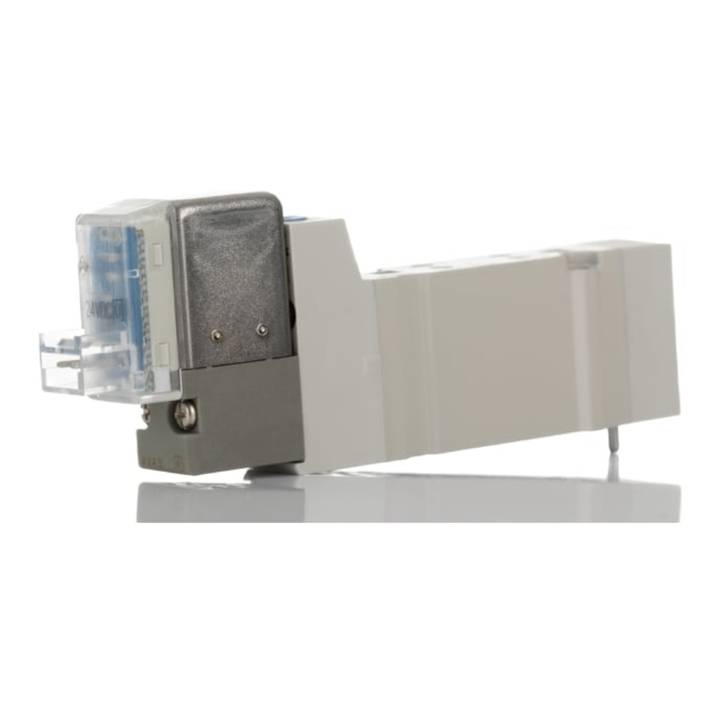 Picture of 5/2 Pneumatic Control Valve - Solenoid/Pilot SY3000 Series 24V dc, SMC, SY3140-5LOU-Q