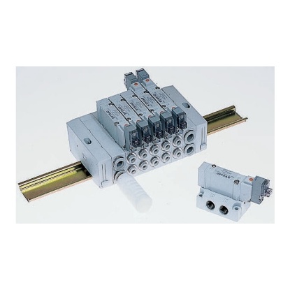 Picture of 5/2 Pneumatic Control Valve - Solenoid/Pilot SY3000 Series 24V dc, SMC, SY3240-5LOU-Q