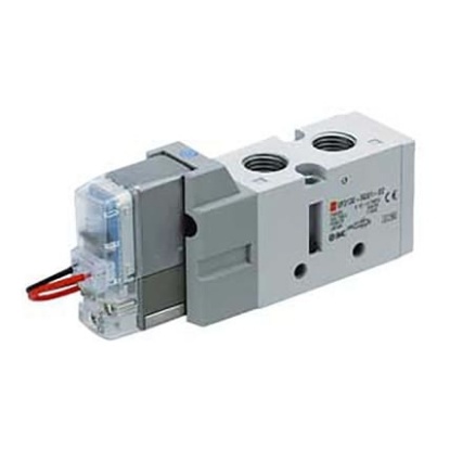 Picture of 5/2 Pneumatic Solenoid/Pilot-Operated Control Valve - Solenoid/Pilot G 1/4 VF3000 Series, SMC, VF3133-5YOD1-02F