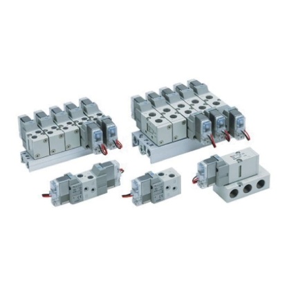 Picture of 5/2 Pneumatic Solenoid Valve - Pilot/Pilot G 1/4 VF3000 Series 240V ac, SMC, VF3130-7DZ1-02F