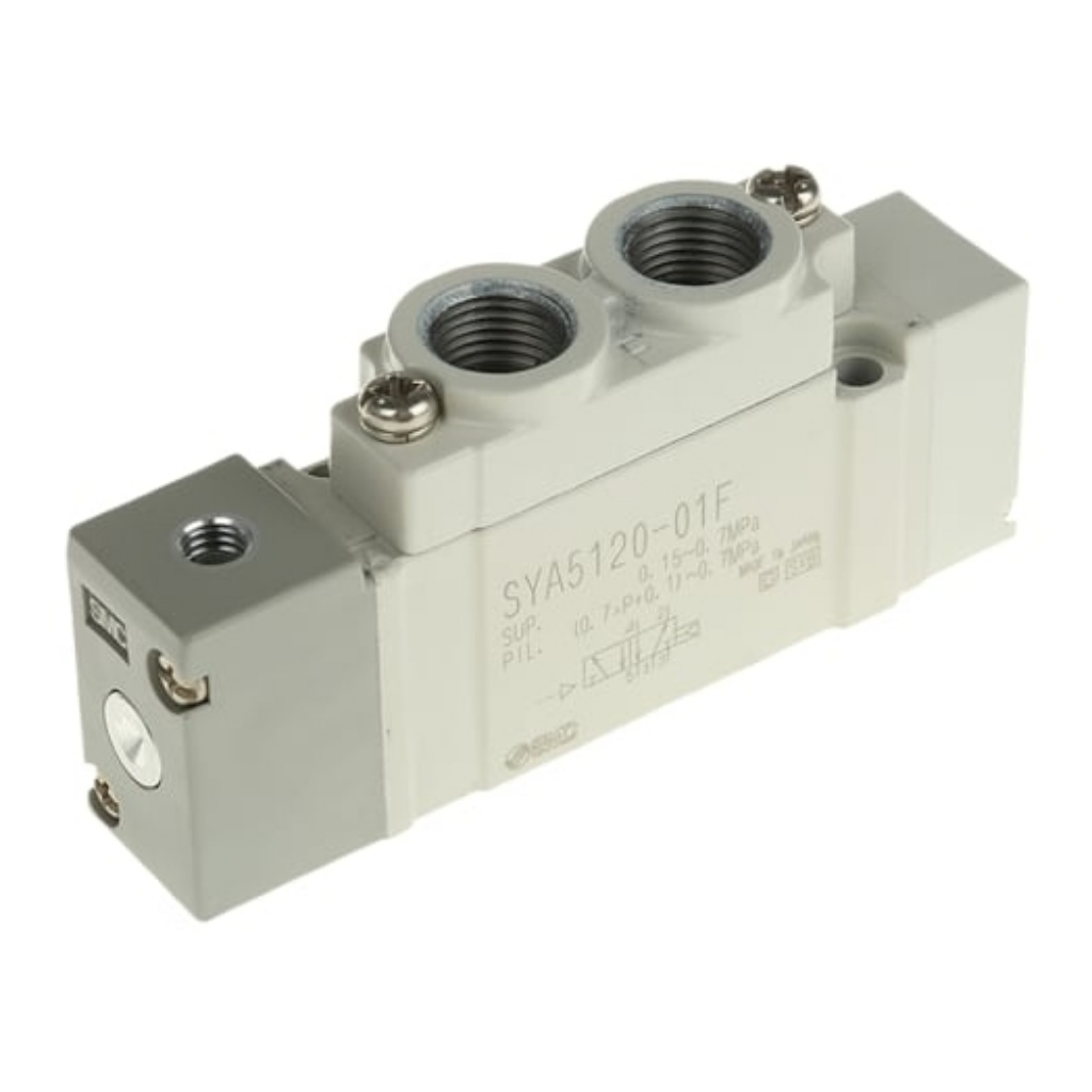 Picture of 5/2 Pneumatic Solenoid Valve - Pilot/Pilot G 1/8 SYA5000 Series, SMC, SYA5120-01F
