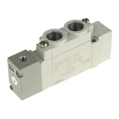 Picture of 5/2 Pneumatic Solenoid Valve - Pilot/Pilot G 1/8 SYA5000 Series, SMC, SYA5120-01F