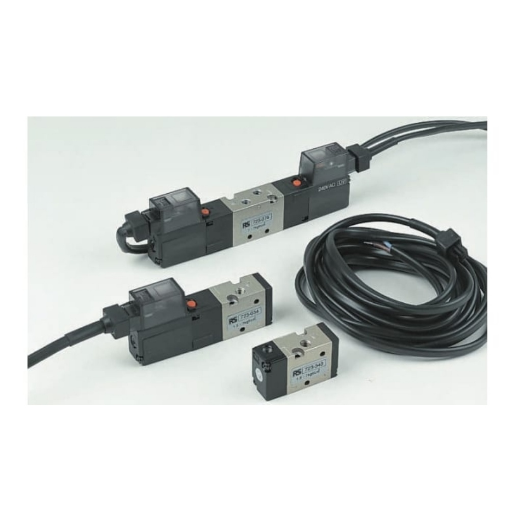 Picture of 5/2 Pneumatic Solenoid Valve - Pilot/Pilot G 1/8 VZ5000 Series 24V dc, SMC, EVZ5123-5MOZ-01F-Q