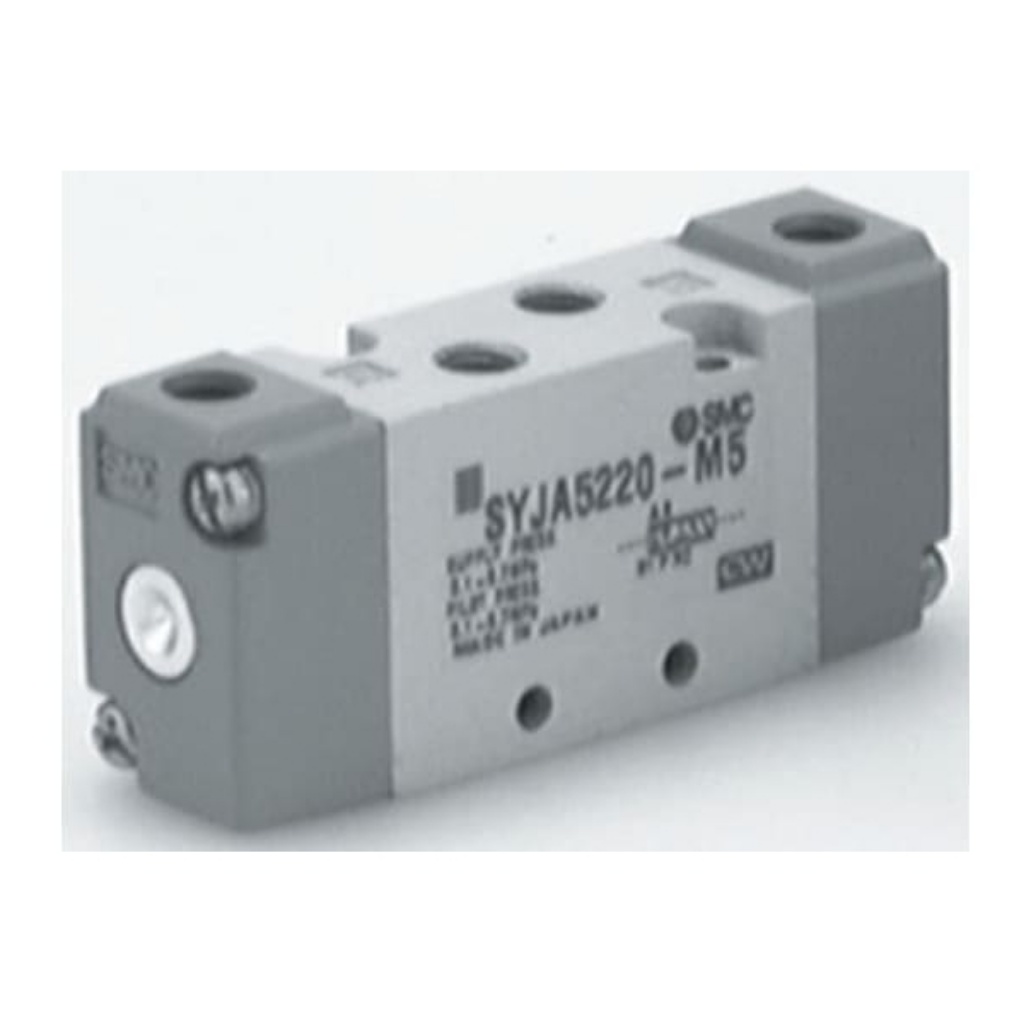 Picture of 5/2 Pneumatic Solenoid Valve - Pilot/Pilot Metric M5 SYJA5000 Series, SMC, SYJA5220-M5