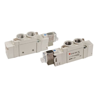 Picture of 5/2 Pneumatic Solenoid Valve - Solenoid/Pilot G 1/4 SY7000 Series 24V dc, SMC, SY7220-5LOU-02F-Q