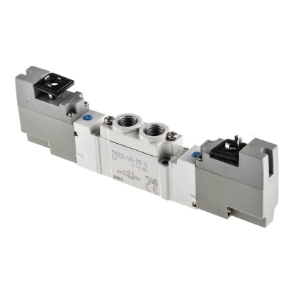Picture of 5/2 Pneumatic Solenoid Valve - Solenoid/Pilot G 1/8 SY5000 Series 24V dc, SMC, SY5220-5YO-01F-Q