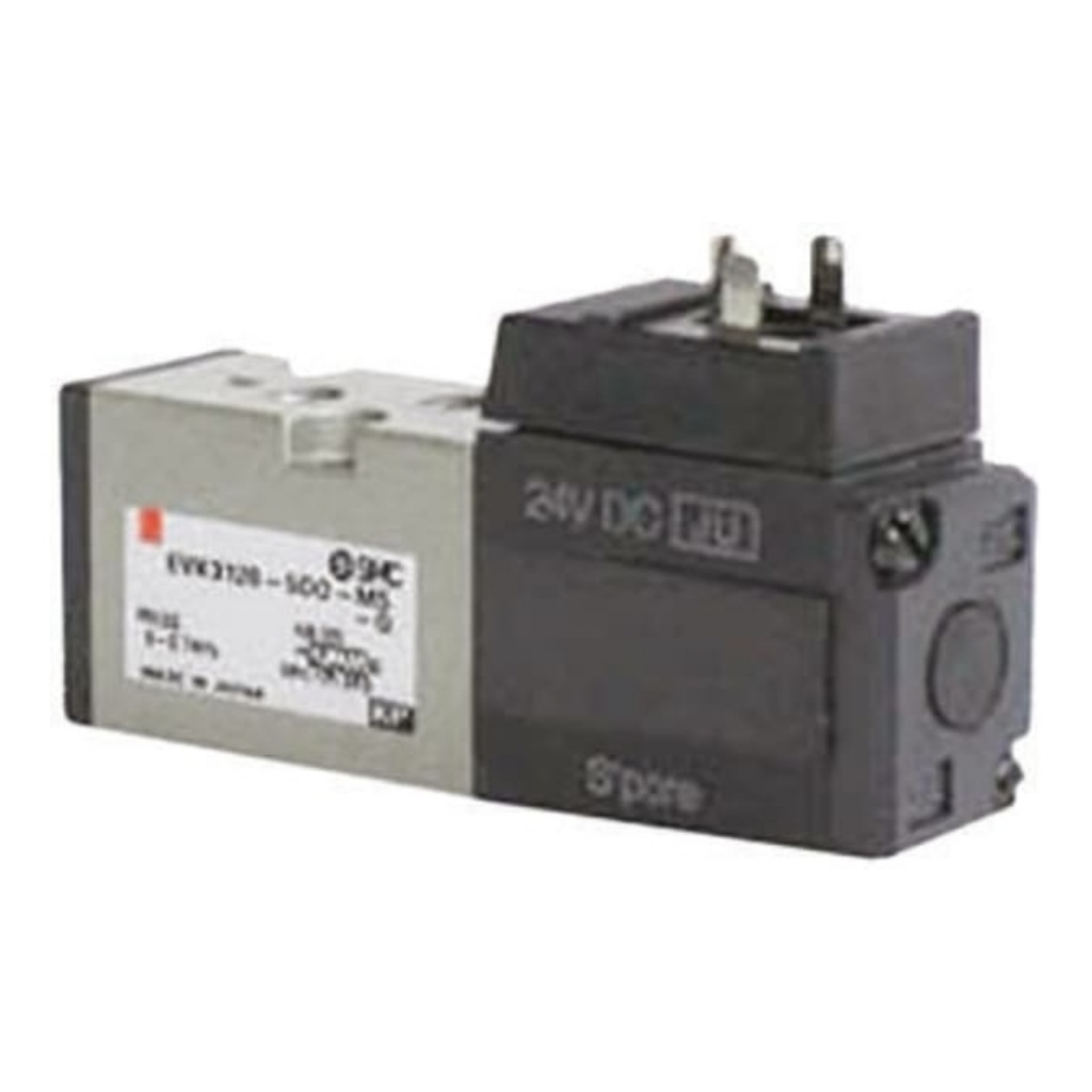 Picture of 5/2 Pneumatic Solenoid Valve - Spring/Solenoid Metric M5 VK3000 Series 24V dc, SMC, EVK3120-5DO-M5-Q