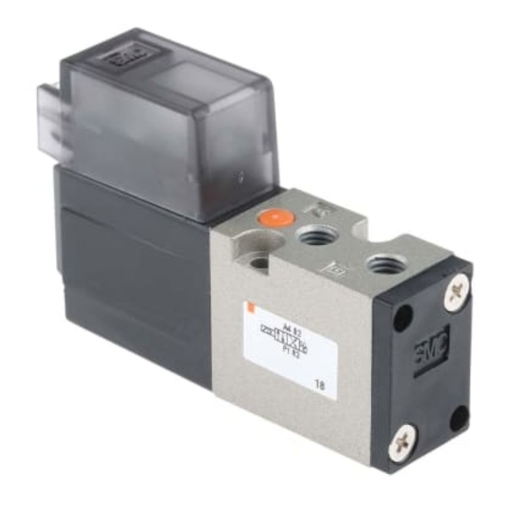 Picture of Pneumatic Solenoid Valve - Pilot/Pilot Metric M5 VZ1000 Series 24V dc, SMC, VZ1120-5MOZ-M5-Q
